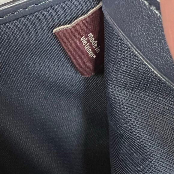 Coach Small Trifold Wallet Navy Snowflake Holiday Limited Edition Gift - Picture 9 of 12